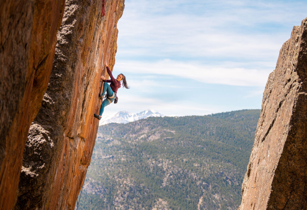 A Sense of Place: The Monastery Paige Classen climbing at the Monastery in Colorado -- photo by Arjan de Kock